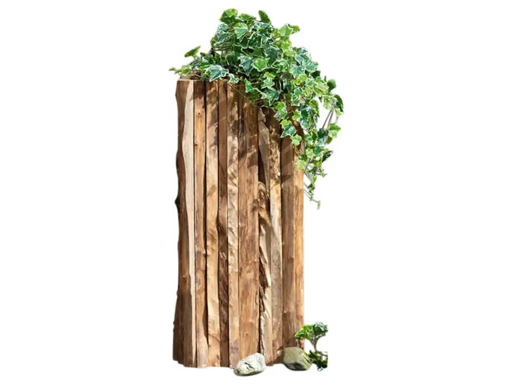 Gilde Gefäss Corteza Holzpflanzkasten H: 80 cm Holzfarbig | Schubiger Möbel