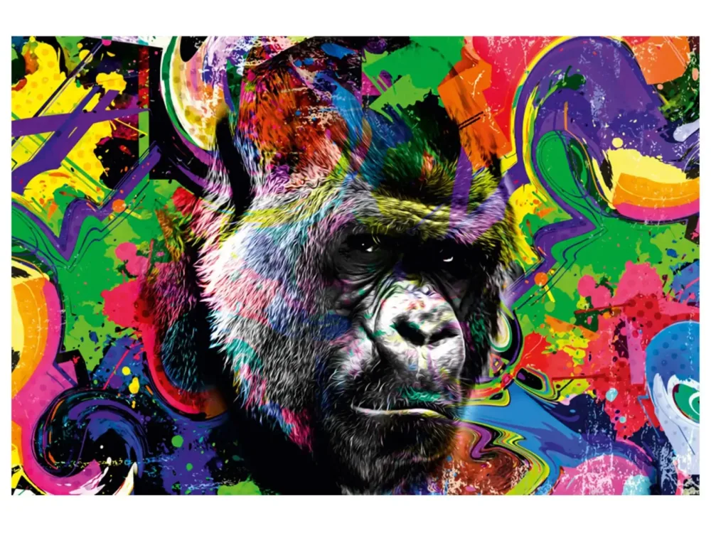 image LAND Digitaldruck auf Acrylglas Pop Art Gorilla  | Schubiger Möbel