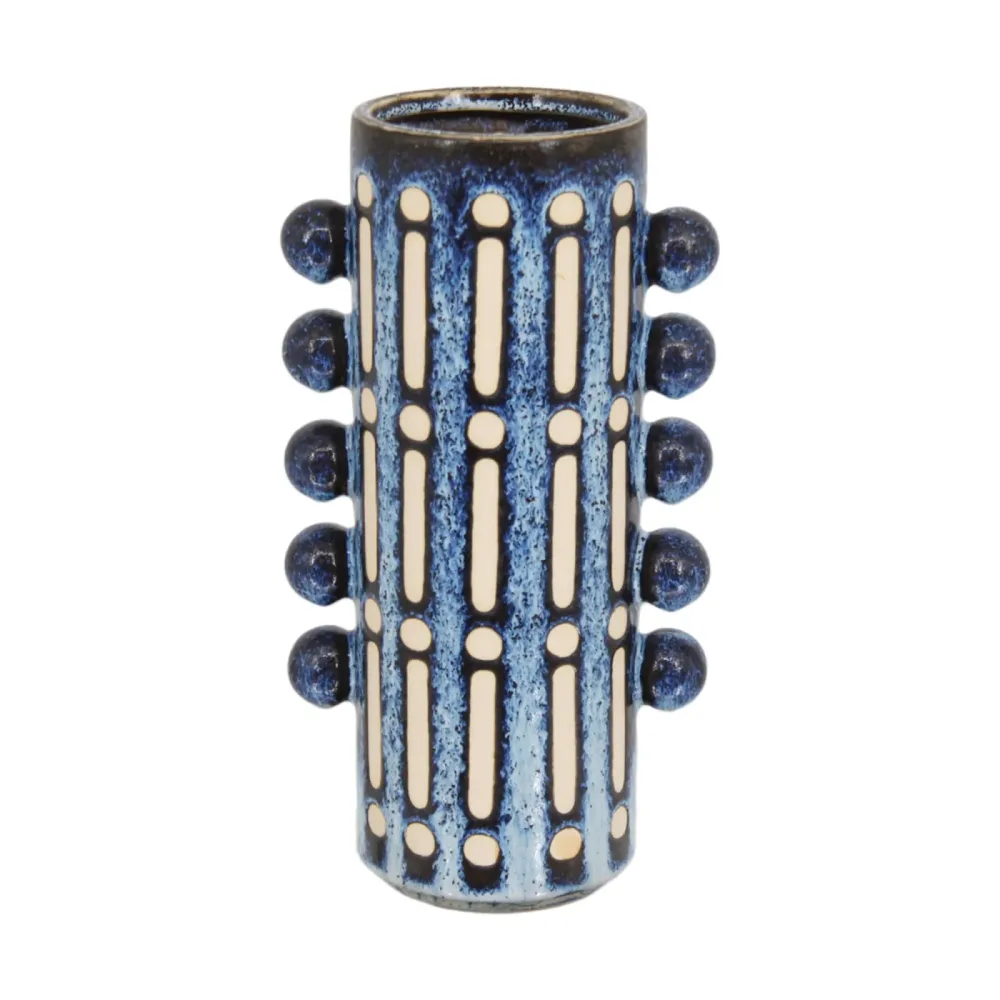 Decofinder Vase Keramik, Blau  | Schubiger Möbel