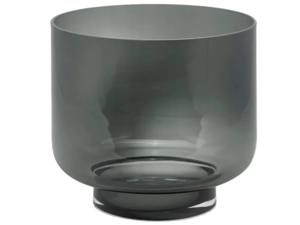 Edg Vase Zylinder Rauchglas H: 24 cm  | Schubiger Möbel