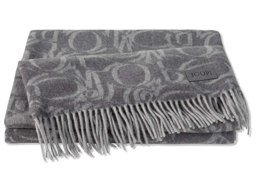 Biederlack Plaid Fine Ornament Anthrazit 130x180 cm Grau | Schubiger Möbel