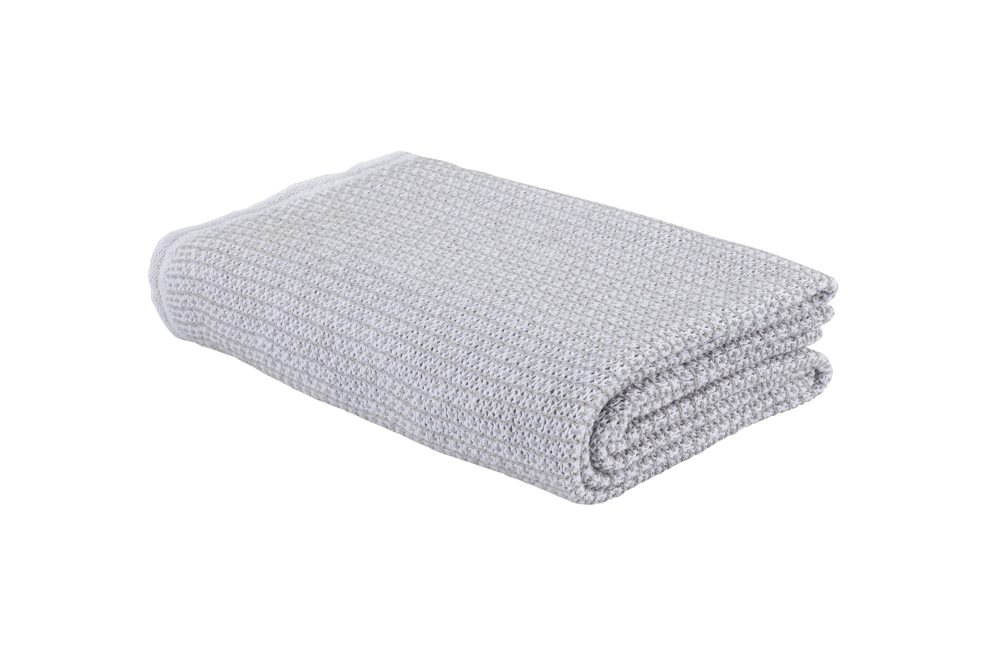 ESKIMO - Decke ASCONA - Baumwolle - sandbraun/weiss - 150/210 cm