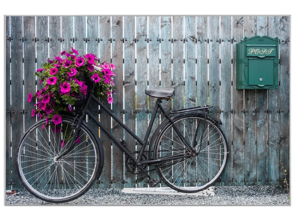 image LAND Bild mit Rahmen Fahrrad mit Blumendeko  | Schubiger Möbel