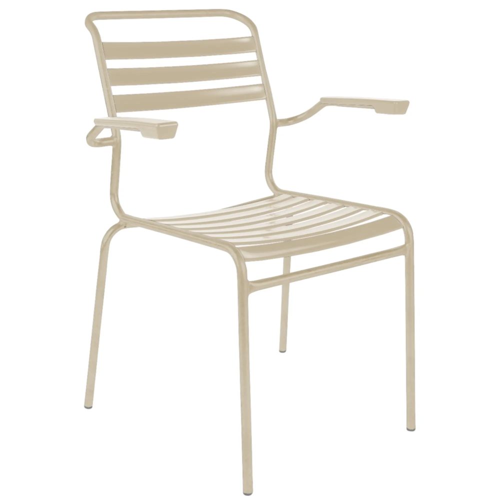 Schaffner Lättli-Stuhl Säntis mit Armlehnen Beige | Schubiger Möbel