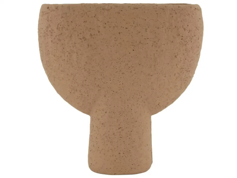 Dijk Vase Zement, Pokal D'braun H: 32 cm  | Schubiger Möbel
