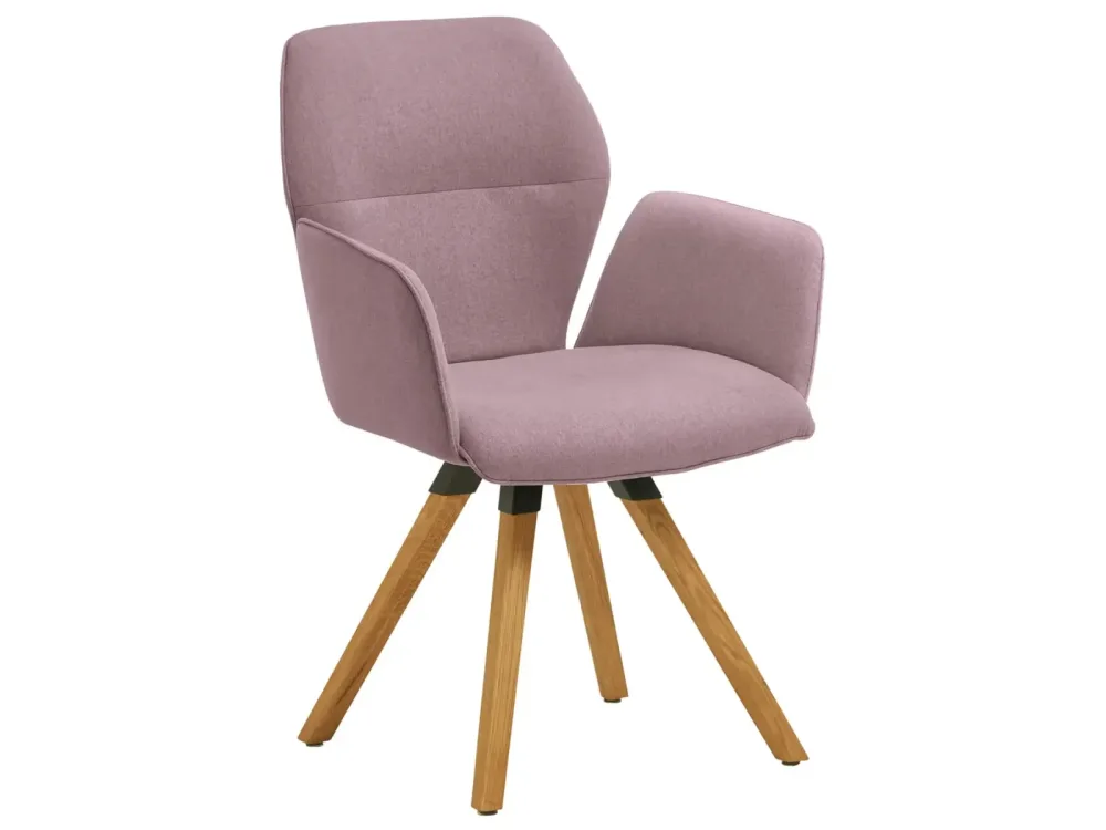 Niehoff Armlehn-Drehstuhl Malvin Wildeiche Rosa | Schubiger Möbel
