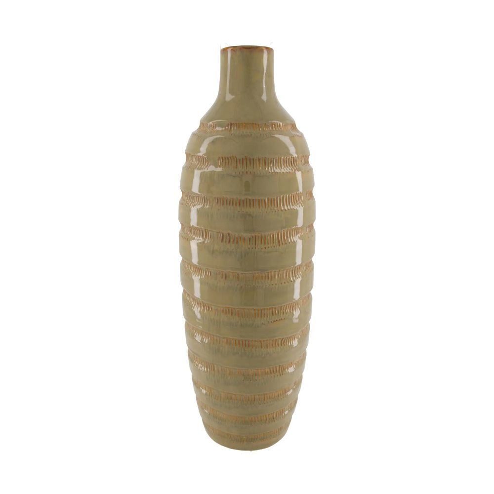 Decofinder Vase Flasche, Keramik, Hellbraun  | Schubiger Möbel