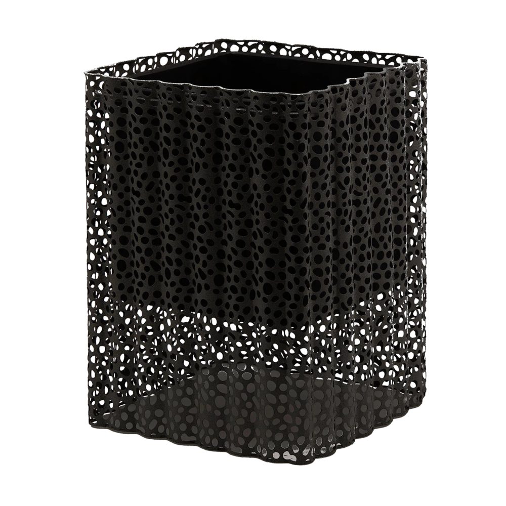 Edg Pflanzengefäss Quadrat Metall Schwarz H: 46 cm  | Schubiger Möbel
