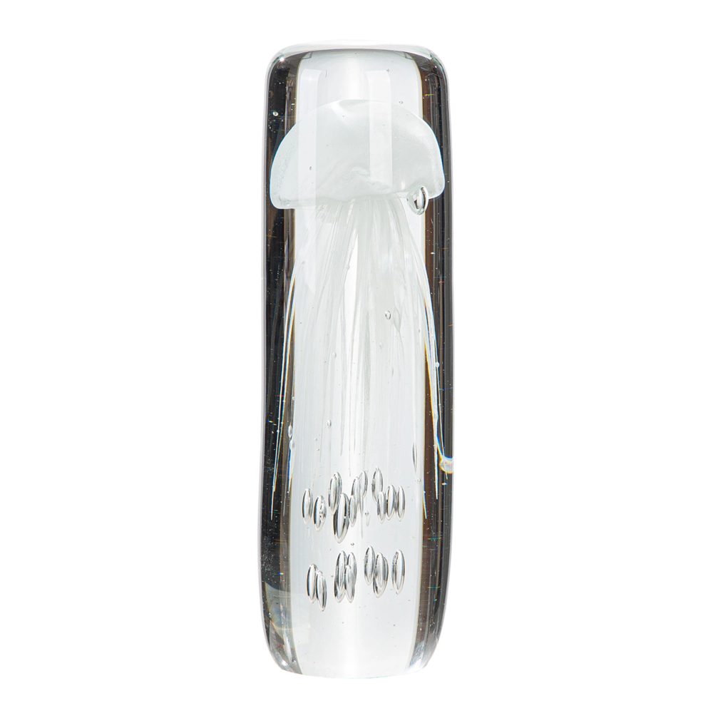 Gilde Figur Qualle Glas Weiss H: 30 cm  | Schubiger Möbel