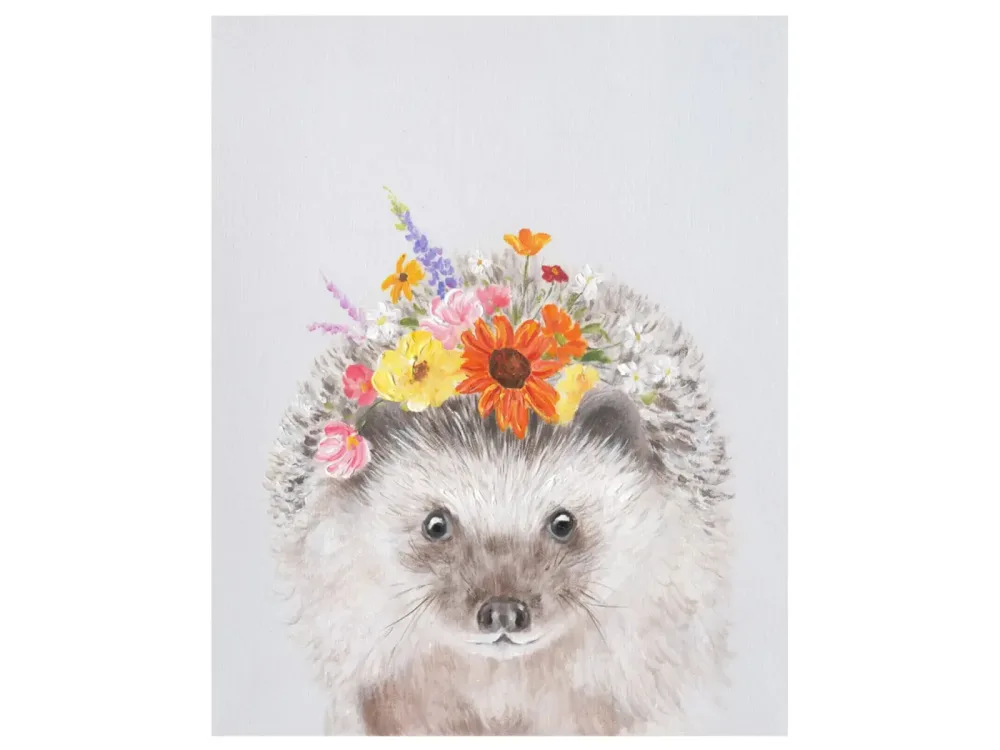 image LAND Bild Igel mit Blumen  | Schubiger Möbel