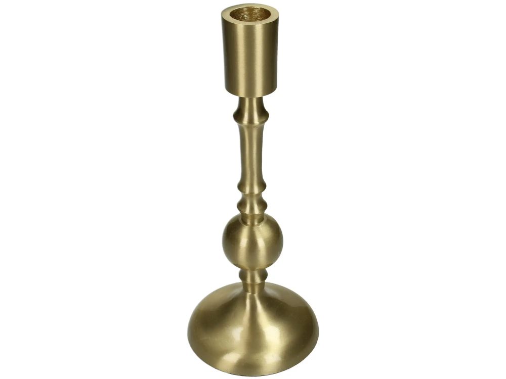 Kersten Kerzenleuchter Aluminium Gold H: 24 cm Gelb | Schubiger Möbel
