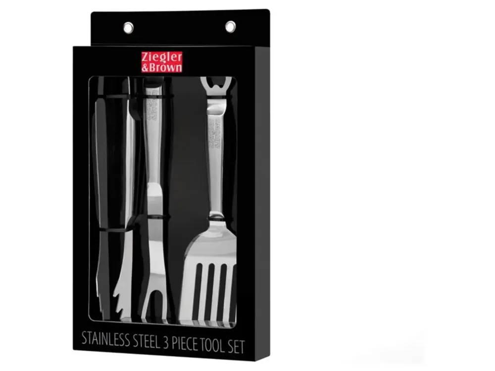 Blaser und Trösch Zubehör Premium-Grillbesteck 3-teilig Grau | Schubiger Möbel