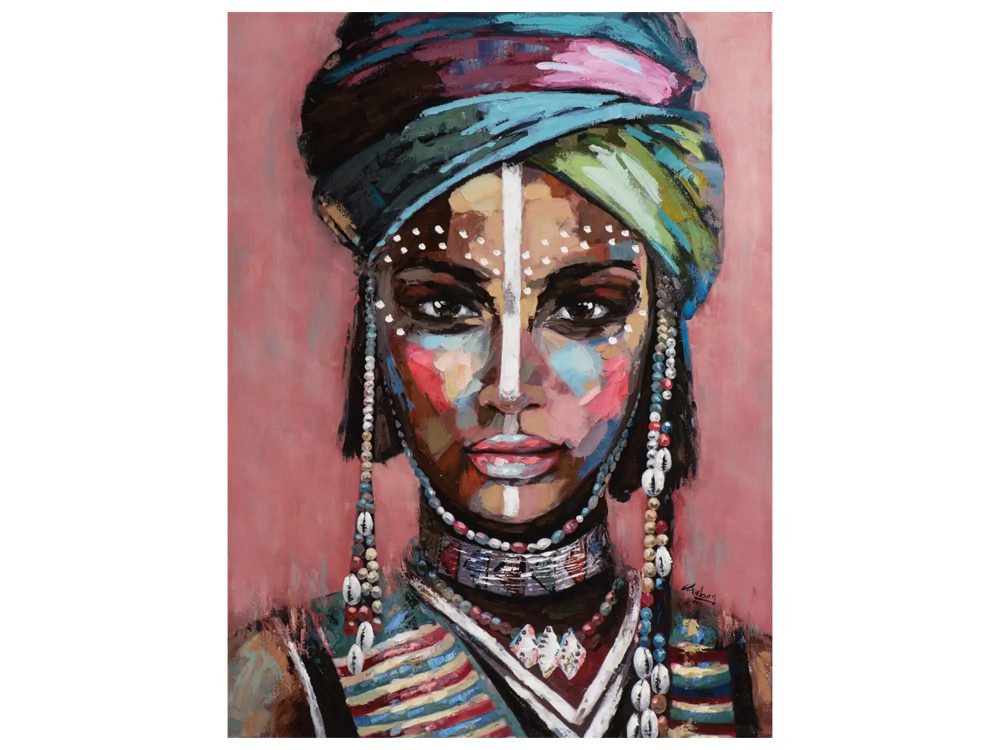 image LAND Bild Wüstenfrau mit Turban 90x120 cm  | Schubiger Möbel