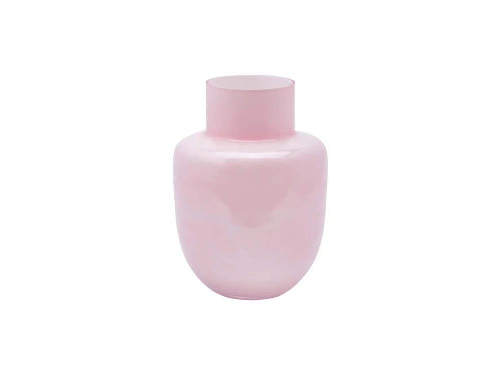 Edg Vase Glas Rosa H: 31 cm Rosa | Schubiger Möbel