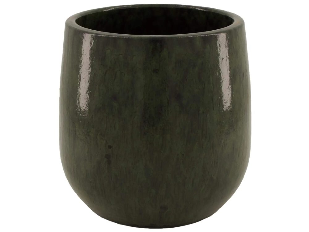 Decofinder Pflanzgefäss Keramik Schwarz Grün D: 19 cm  | Schubiger Möbel