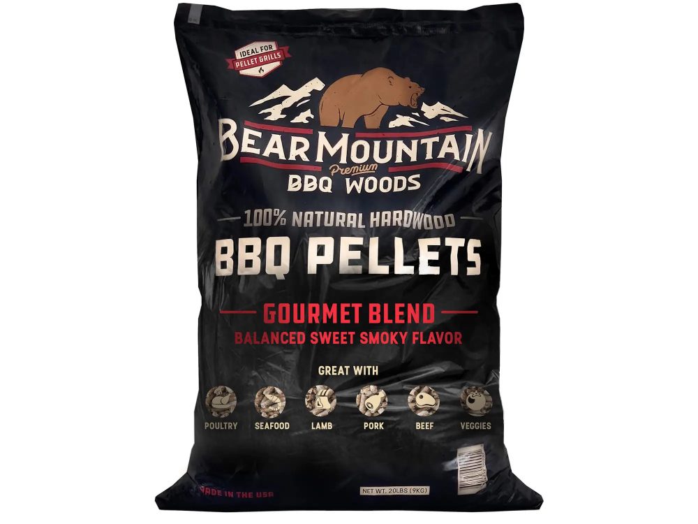 BearMountain Gourmet Blend 9 kg Pellets – Holzkohle/Briketts/Grill Anzünder – schwarz