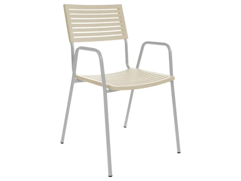 Schaffner Gartenstuhl Lamello m. Lehne Beige | Schubiger Möbel