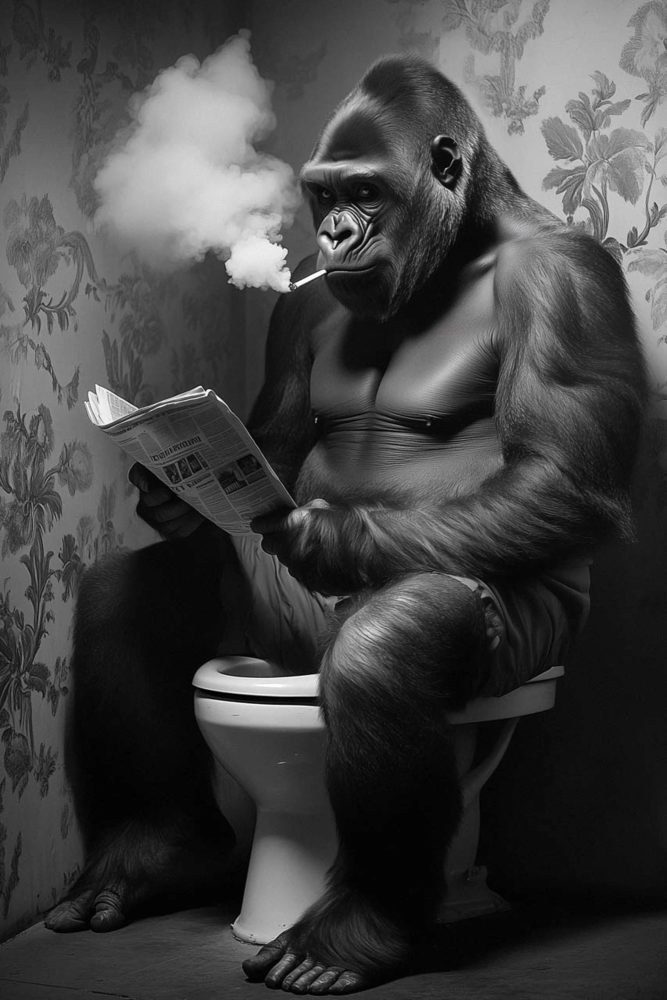 image LAND Glasbild Gorilla's Restroom  | Schubiger Möbel