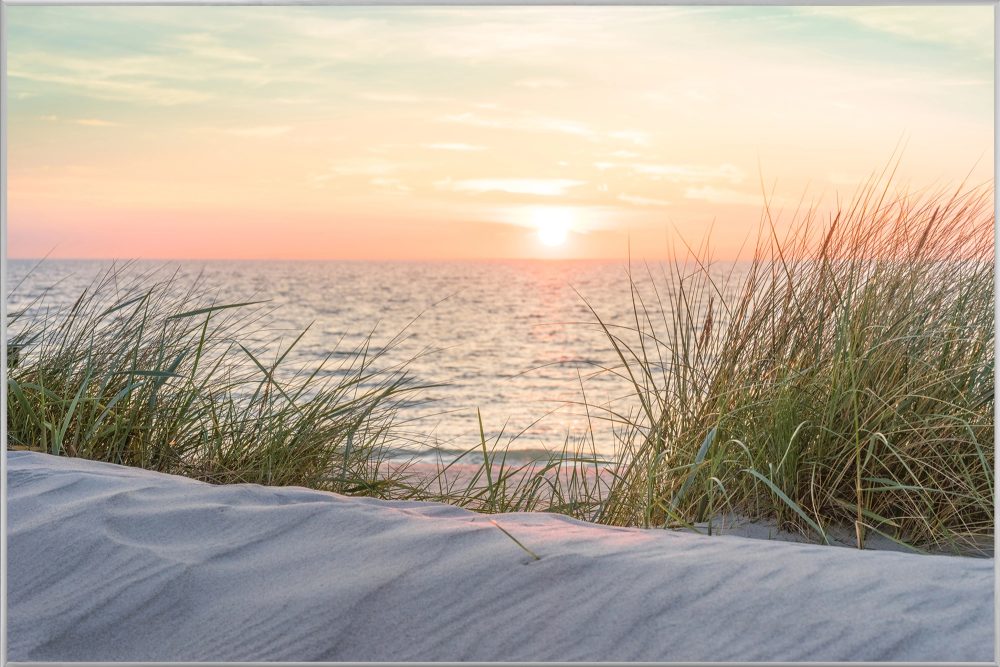 image LAND Bild mit Rahmen Sonnenuntergang am Strand 1  | Schubiger Möbel