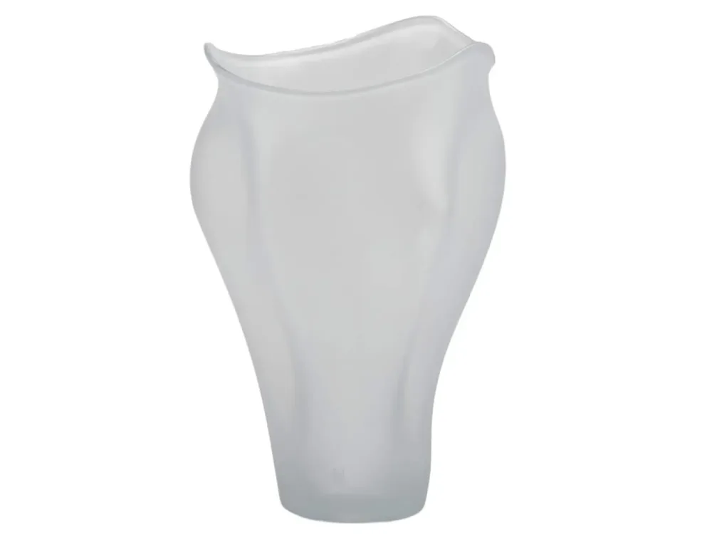 Edg Vase Glas Weiss Matt H: 53 cm  | Schubiger Möbel