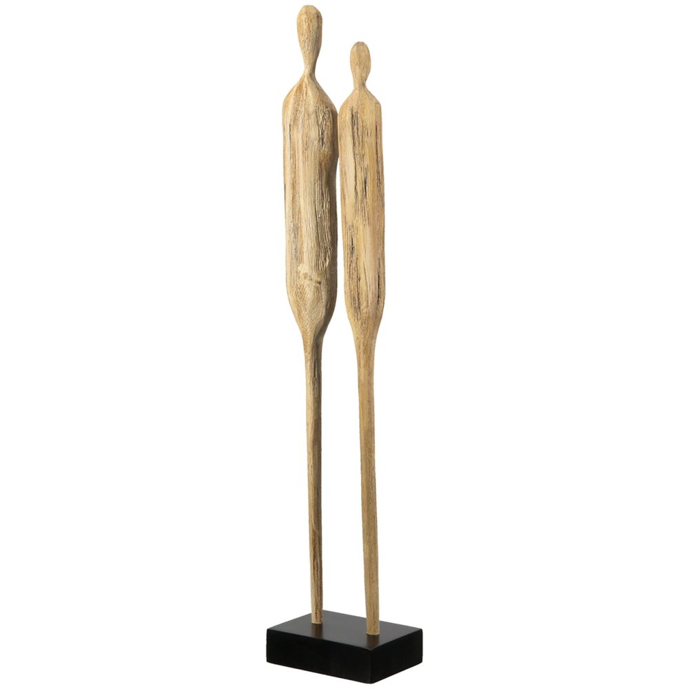 Gilde Figur Person Tow Holz Natur H: 46 cm  | Schubiger Möbel