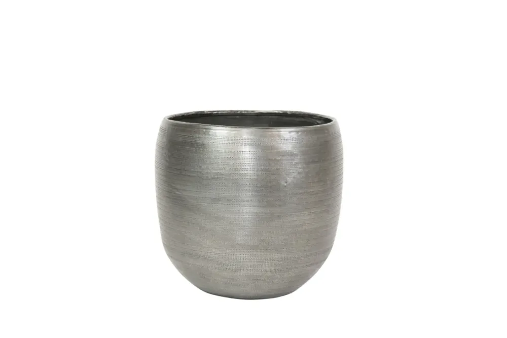 Decofinder Pflanzengefäss Rowen, Übertopf, Silber B: 13 cm  | Schubiger Möbel