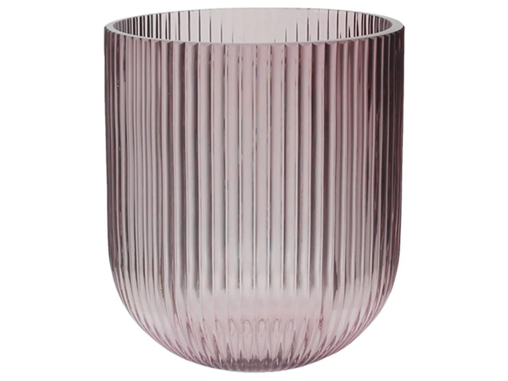 Kaheku Glasvase Struktur Rosa H: 8 cm  | Schubiger Möbel