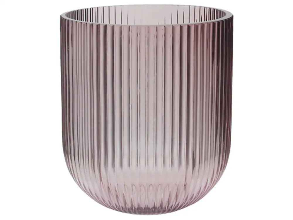 Kaheku Glasvase Struktur Rosa H: 8 cm  | Schubiger Möbel
