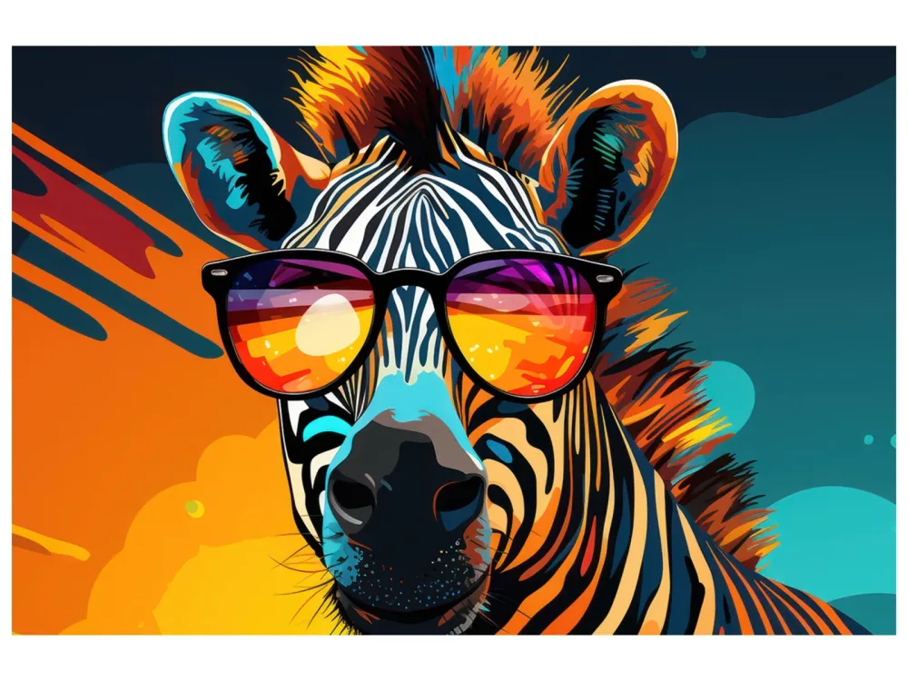 image LAND Alubild Groovy Zebra Stripes  | Schubiger Möbel