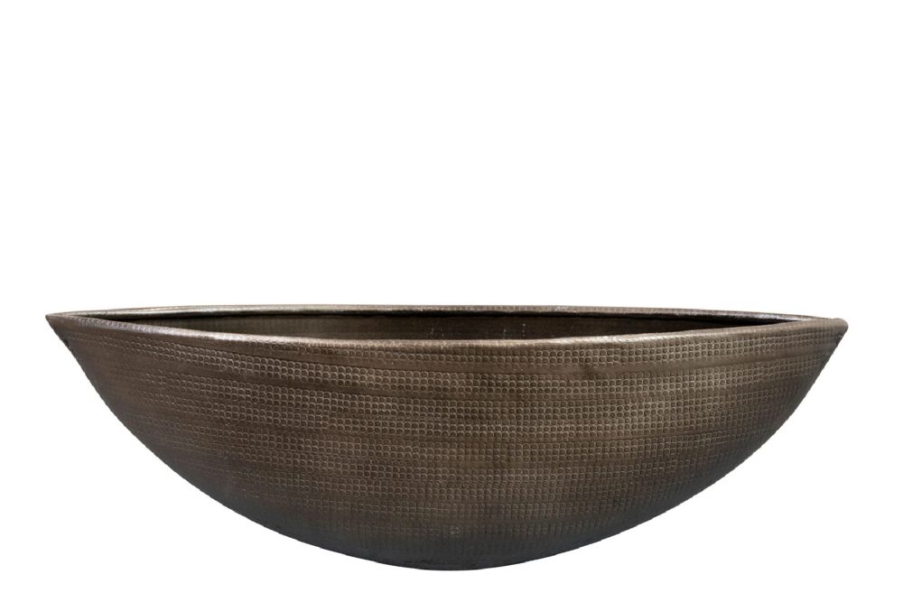 Decofinder Pflanzengefäss Rowen, Schifftopf, Silber B: 43 cm  | Schubiger Möbel