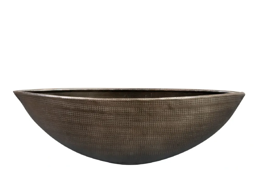 Decofinder Pflanzengefäss Rowen, Schifftopf, Silber B: 43 cm  | Schubiger Möbel