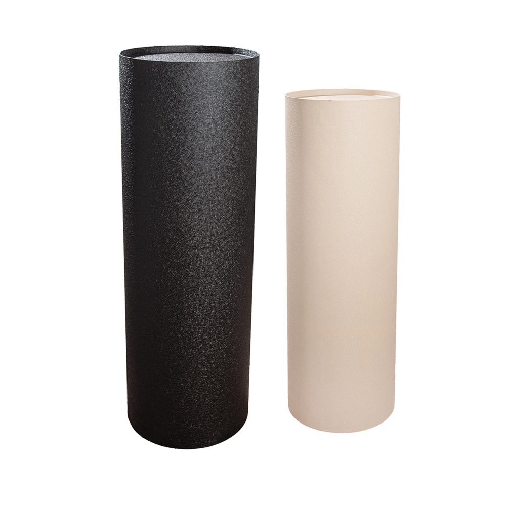 Gilde Säule 2er Set, Basseterre, Eisen, Creme, Schwarz H: 90 c  | Schubiger Möbel