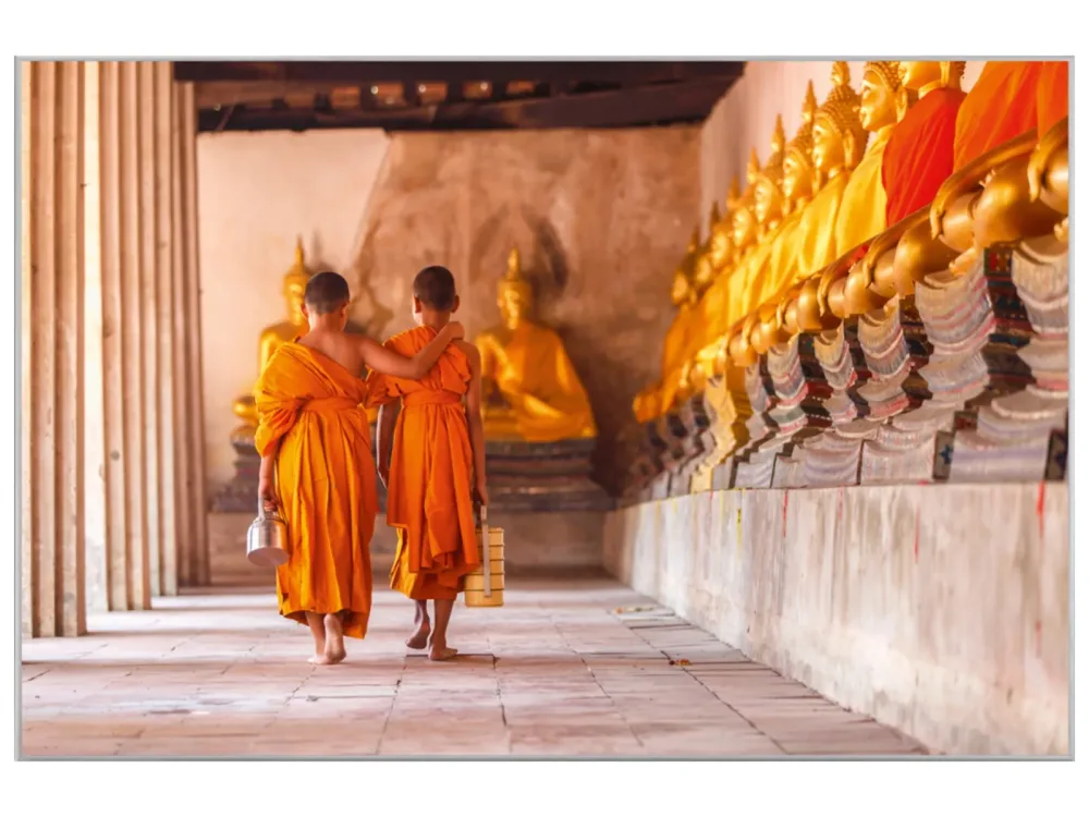 image LAND Bild mit Rahmen Buddhistische Mönche  | Schubiger Möbel