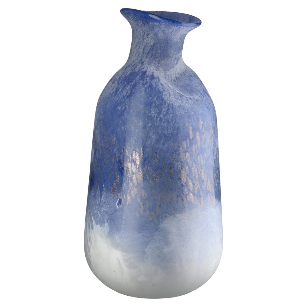 Gilde Vase Azur Glas Blau H: 37 cm  | Schubiger Möbel