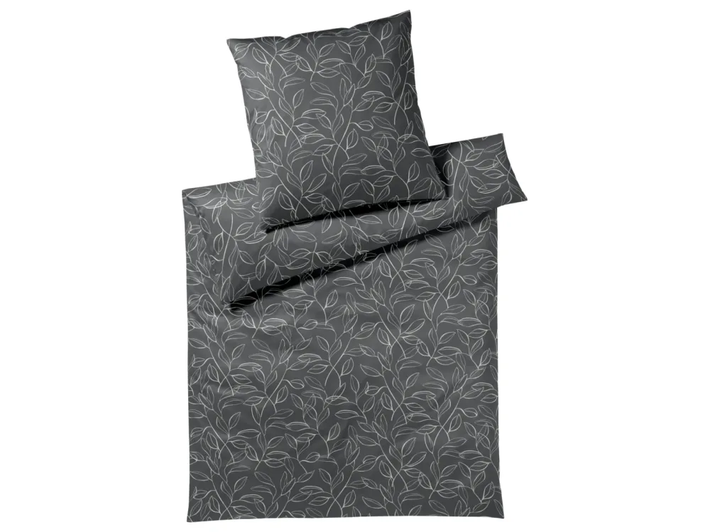 Elegante Bettwäsche Floral, Basalt Grau | Schubiger Möbel