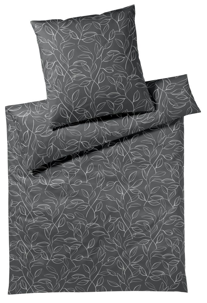 Elegante Bettwäsche Floral, Basalt Grau | Schubiger Möbel