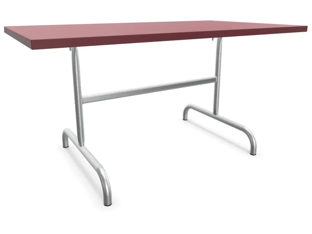 Schaffner Metall-Tisch Säntis Feuerverzinkt Rot | Schubiger Möbel