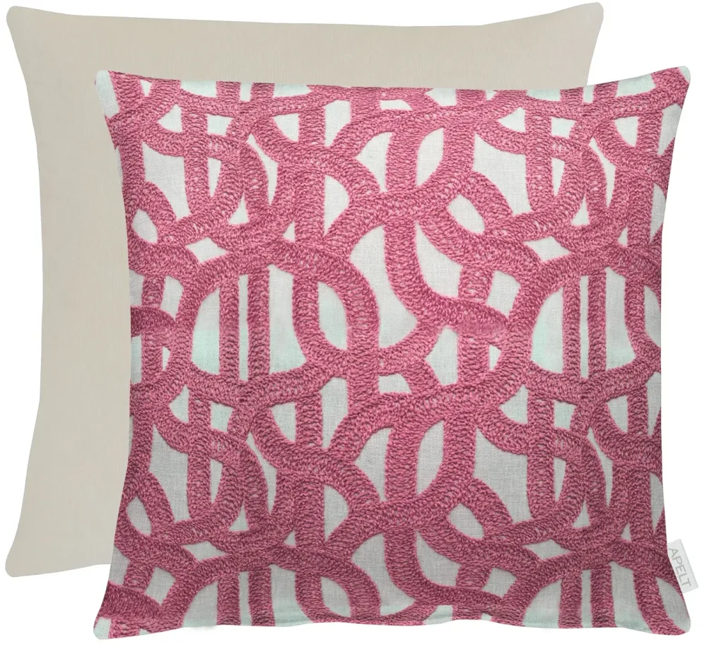 Apelt Kissenhülle Rafia, Pink B: 45 cm  | Schubiger Möbel
