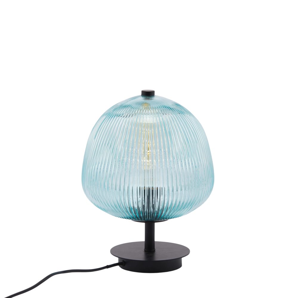 Edg Lampen Glas Gebomt Türkis H: 34 cm  | Schubiger Möbel