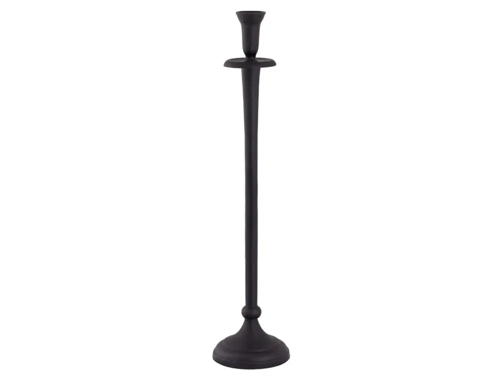 Decofinder Kerzenständer Aluminium Schwarz H: 58 cm  | Schubiger Möbel