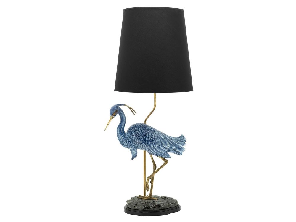 Abhika Lampe Kranich Heron Blau H: 101 cm  | Schubiger Möbel