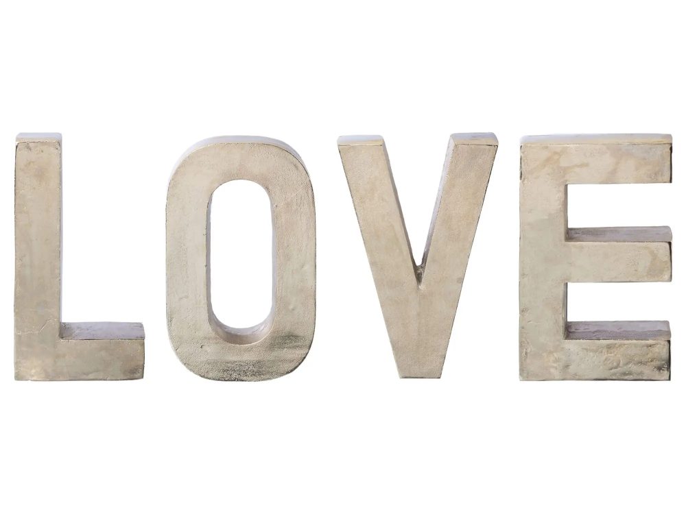 Gasper Schriftzug Love, Silber H: 30 cm  | Schubiger Möbel