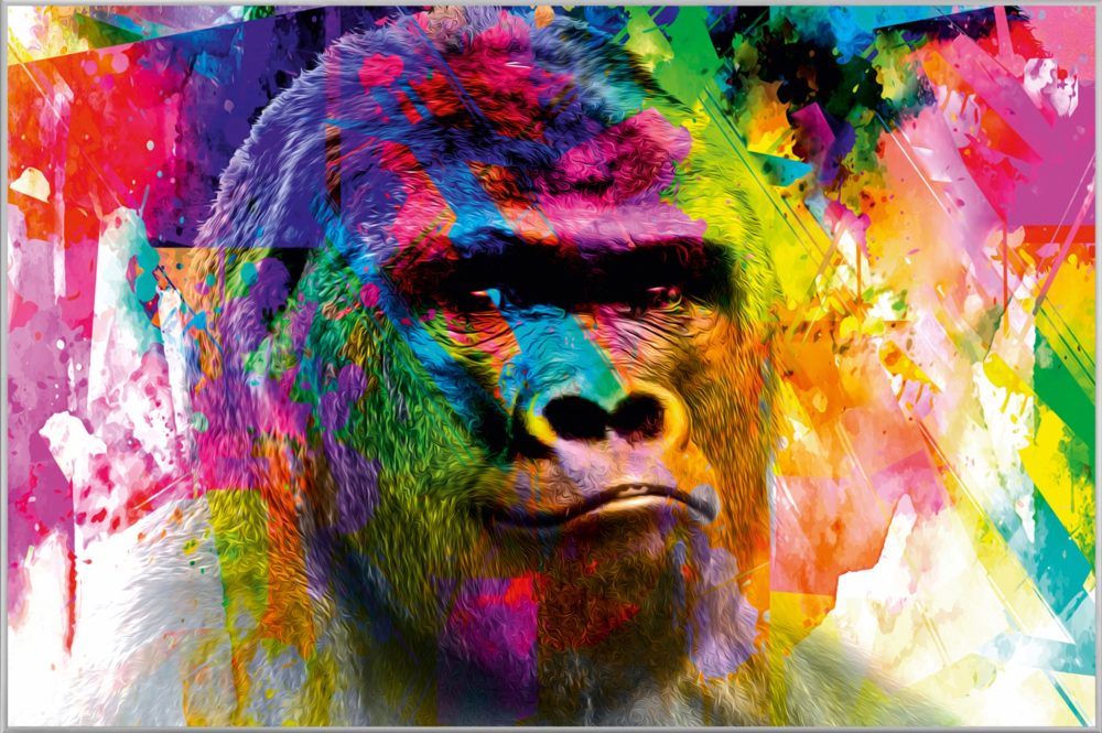 image LAND Bild mit Rahmen Pop Art Gorilla  | Schubiger Möbel