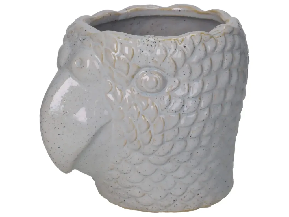 Kersten Vase Papagei H: 16 cm Weiss | Schubiger Möbel