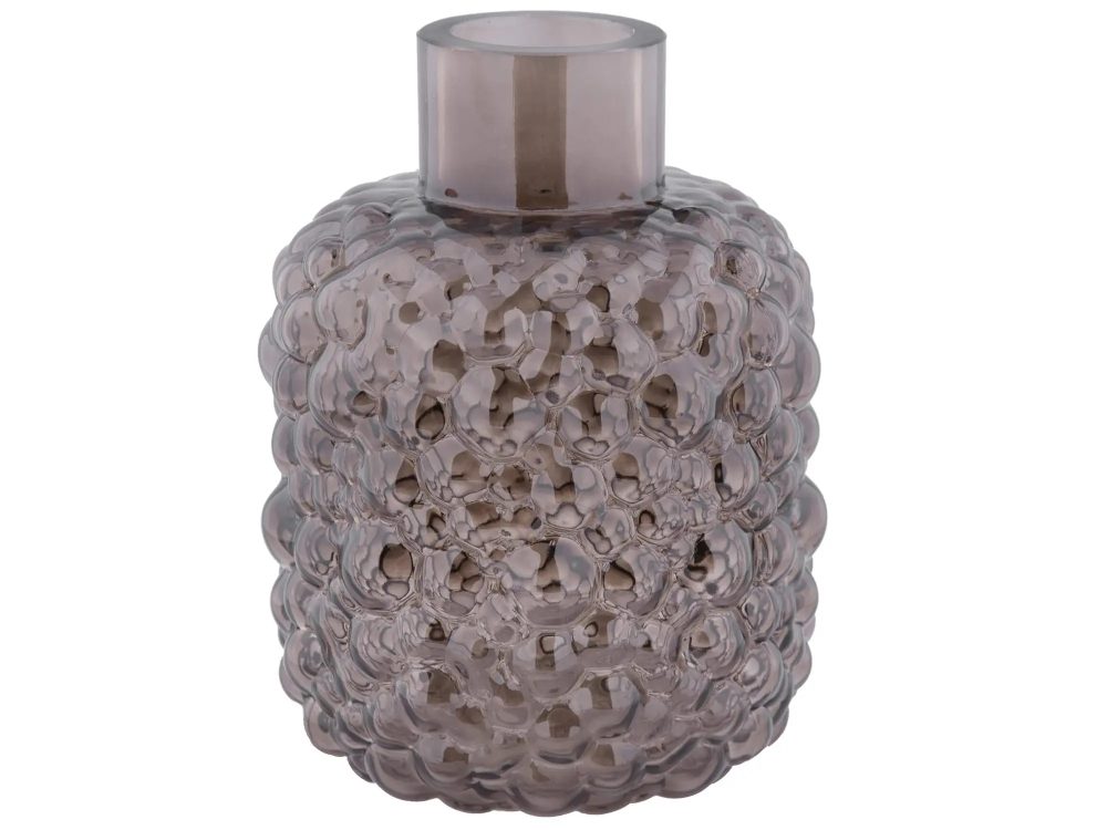 Decofinder Vase Glas Schwarz D: 18 cm  | Schubiger Möbel