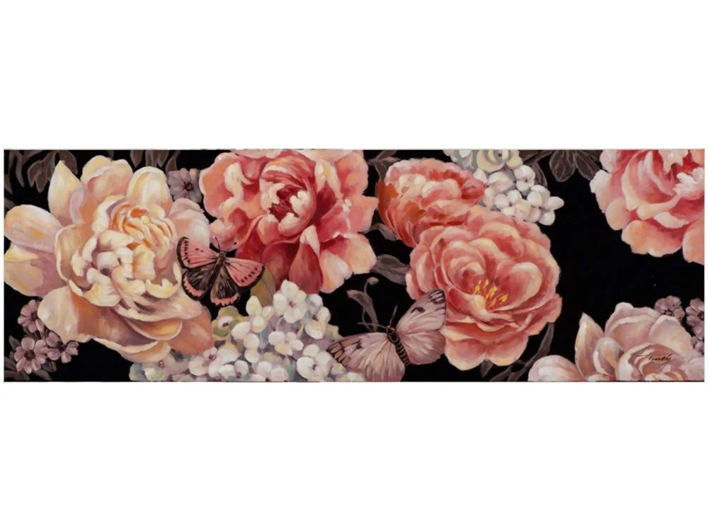 image LAND Bild Hübsche Rosa Blumen mit Hochglanz 3 Rosa | Schubiger Möbel