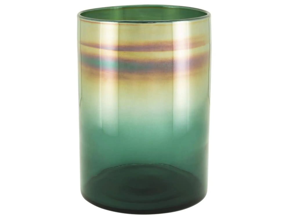 Abhika Vase Glas Irisierend Grüngold H: 34 cm  | Schubiger Möbel