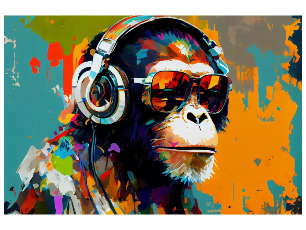 image LAND Canvas DJ Schimpanse  | Schubiger Möbel