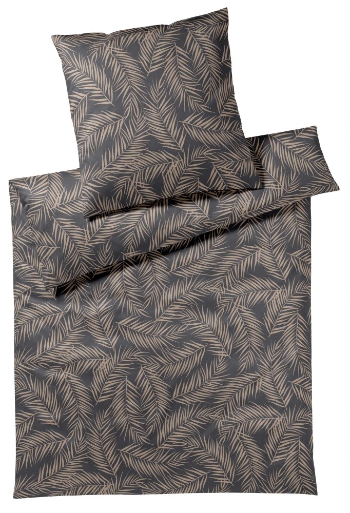 Elegante Bettwäsche Maison Leaves Basalt  | Schubiger Möbel