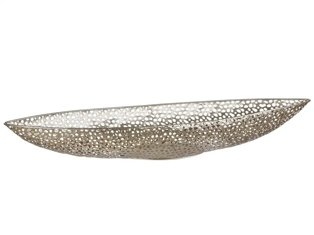 Gilde Schale Metall, Champagner H: 21 cm  | Schubiger Möbel